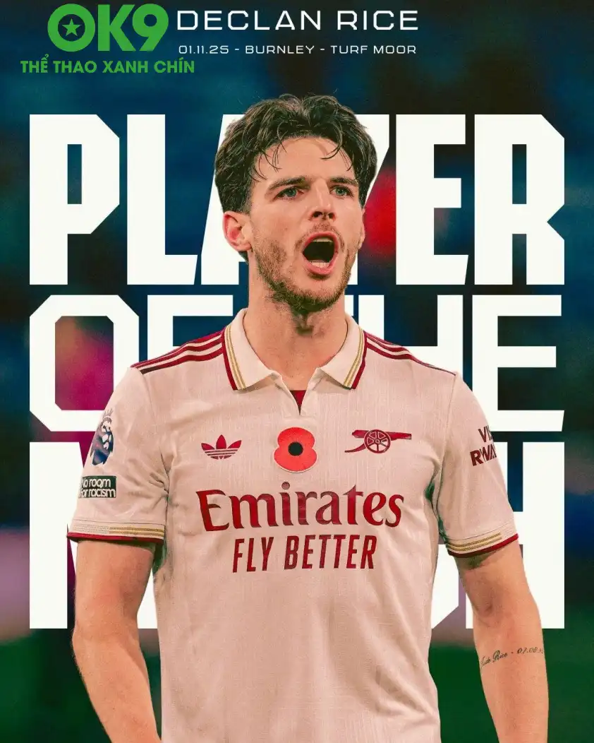 OK9 Ngoại Hạng Anh: Declan Rice nổ súng cho Arsenal, gửi tâm thư lay động triệu fan - zaveho